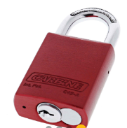 Carbine Australia Aluminium Body Padlock - Durable Colour Finish Silver ,Red & Blue -8mm/75mm/45mm ,8mm/50mm/45mm & 8mm/30mm/45mm - Molybdeum Alloy Shkle