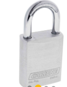 Carbine Australia Aluminium Body Padlock - Durable Colour Finish Silver ,Red & Blue -8mm/75mm/45mm ,8mm/50mm/45mm & 8mm/30mm/45mm - Molybdeum Alloy Shkle