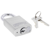 Carbine Australia Aluminium Body Padlock - Durable Colour Finish Silver ,Red & Blue -8mm/75mm/45mm ,8mm/50mm/45mm & 8mm/30mm/45mm - Molybdeum Alloy Shkle