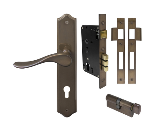 Windsor Premium NZ Haven Longplate Traditional Entrance Set - E85 Priced Per Set- Available in 13 Colours