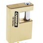 Carbine Australia Mono Block Brass Padlock - 10mm/slot/63mm Hardened Steel Shackle Brushed Nickel