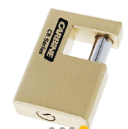 Carbine Australia Mono Block Brass Padlock - 10mm/slot/63mm Hardened Steel Shackle Brushed Nickel