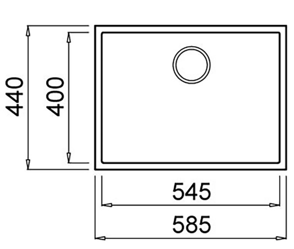 BURNS & FERALL ELLECI QUADRA METALTEK UNDERMOUNT ( Height 220 x Length 540MM ) ,( Height 190 x  Length 585MM ) & ( Height 220 x Length 760MM ) GRANITE SINGLE BOWL ALUMINIUM