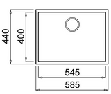 BURNS & FERALL ELLECI QUADRA METALTEK UNDERMOUNT ( Height 220 x Length 540MM ) ,( Height 190 x  Length 585MM ) & ( Height 220 x Length 760MM ) GRANITE SINGLE BOWL ALUMINIUM