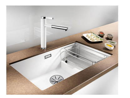 Blanco Germany Subline 700-U Level Sink, Blanco Silgranit Range - Black ,Anthracite ,Rock Grey ,Tartufo ,Soft White & White