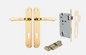 Iver Sarlat Door Lever 10224 Oval Backplate Polished Brass - Passage ,Privacy & Entrance