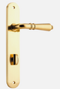 Iver Sarlat Door Lever 10224 Oval Backplate Polished Brass - Passage ,Privacy & Entrance