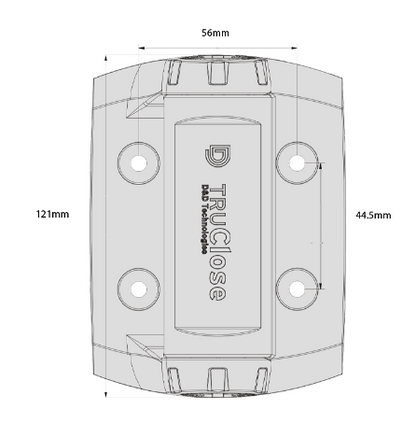 D&D Technologies DD TECH TRUCLOSE TCHD2 HEAVY DUTY HINGE - 1 ALIGN LEG & 2 ALIGN LEG WITH BLACK TRIM
