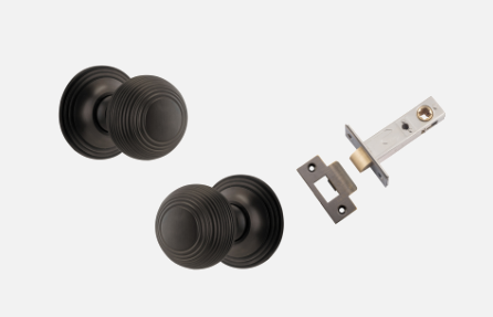 Iver Guildford Door Knob 0221 Round Rose Signature Brass - Passage kit ,Privacy kit & Entrance Kit (Dual Function 5 pin and Key Thumb 6 Pin)