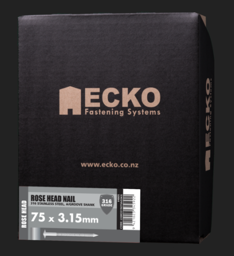 Ecko Rose Head 316Stainless Steel Annular Groove 2.00x30mm,2.80x50mm,3.15x60,75mm,4.00x90,100mm - 2KG