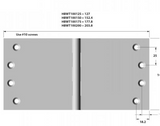 Lohala Hinge Brass Wide Throw 100mm x 125mm x 4.0mm - Available in 3 Colours : Brushed Nickel ,Bronze & Polished Brass
