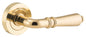 Iver Sarlat  Door Lever Rose Round Concealed Fix Pair, Passage Kit, Privacy Kit , Entrance Kit with High Security Lock - Polished Brass