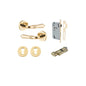 Iver Sarlat  Door Lever Rose Round Concealed Fix Pair, Passage Kit, Privacy Kit , Entrance Kit with High Security Lock - Polished Brass