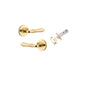 Iver Sarlat  Door Lever Rose Round Concealed Fix Pair, Passage Kit, Privacy Kit , Entrance Kit with High Security Lock - Polished Brass