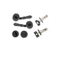 Iver Sarlat  Door Lever Rose Round Concealed Fix Pair, Passage Kit, Privacy Kit , Entrance Kit with High Security Lock - Matt Black