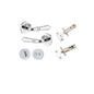 Iver Sarlat  Door Lever Rose Round Concealed Fix Pair, Passage Kit, Privacy Kit , Entrance Kit with High Security Lock - Polished Chrome