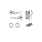 Iver Sarlat  Door Lever Rose Round Concealed Fix Pair, Passage Kit, Privacy Kit , Entrance Kit with High Security Lock - Brushed Chrome