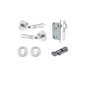 Iver Sarlat  Door Lever Rose Round Concealed Fix Pair, Passage Kit, Privacy Kit , Entrance Kit with High Security Lock - Brushed Chrome