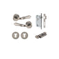Iver Sarlat  Door Lever Rose Round Concealed Fix Pair, Passage Kit, Privacy Kit , Entrance Kit with High Security Lock - Distressed Nickel