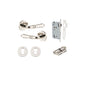 Iver Sarlat  Door Lever Rose Round Concealed Fix Pair, Passage Kit, Privacy Kit , Entrance Kit with High Security Lock - Polished Nickel