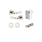 Iver Sarlat  Door Lever Rose Round Concealed Fix Pair, Passage Kit, Privacy Kit , Entrance Kit with High Security Lock - Polished Nickel