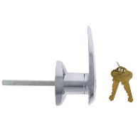 Carbine Australia Lenlok L Handle  & T Handle- Rear fix - C4 Key Way - CBS Cylinder - 75mm Spindle Clutched Chrome Plate