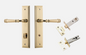 Iver Verona Door Lever 10242 Stepped Backplate Polished Brass - Passage ,Privacy & Entrance