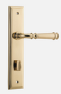 Iver Verona Door Lever 10242 Stepped Backplate Polished Brass - Passage ,Privacy & Entrance