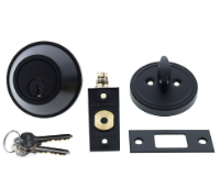 Carbine Australia Commercial ALB series Single Cylinder 6 pin Deadbolt 60/70mm Backset - Matte Black & Stainless Steel