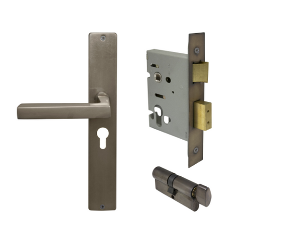 Windsor Premium NZ Federal Square Longplate Entrance Set - E48 Priced Per Set- Available in 13 Colours