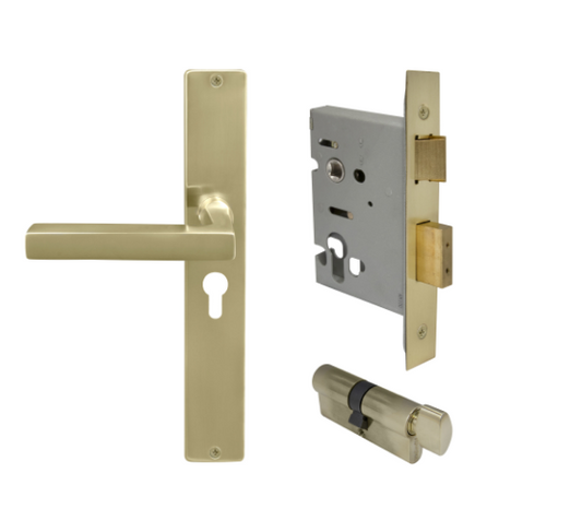 Windsor Premium NZ Federal Square Longplate Entrance Set - E48 Priced Per Set- Available in 13 Colours