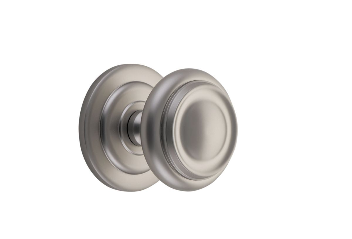 Iver Sarlat Centre Door Knob D98xP99mm BP107mm Available Colours: Brushed Brass, Brushed Chrome, Brushed Gold PVD, Matt Black, Distressed Nickel, Polished  Brass, Polished  Nickel ,Polished Chrome, Satin Nickel & Signature Brass