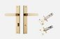 Iver Bronte Door Lever 10248 Oval Backplate Polished Brass - Passage ,Privacy & Entrance