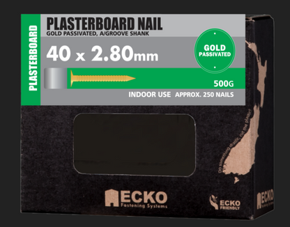 Ecko Plasterboard Gold Passivated Annular Groove 2.80x30,40mm - 5KG