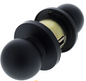 Carbine Australia Epsom 3000 Cylindrical Vestibule set, 60/70mm backset, C4 Keyed to Differ, Boxed, Satin Stainless Steel ,Matte Black & Polished Brass