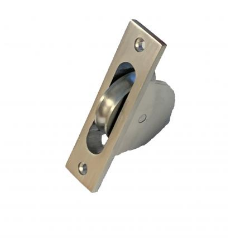 Lohala Sash Pulley (Solid Brass) 106mm x 27mm - Polished Brass & Satin Chrome