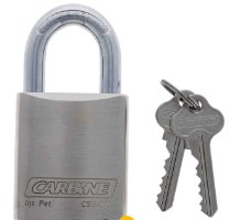 Carbine Australia C50 Brass Padlock, 9.5mm x 30mm x 50mm Moly Shackle, Keyed to Differ ,Keyed Alike KA2 and Keyed Alike KA1 Boxed Single Brushed Chrome
