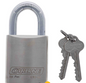 Carbine Australia C50 Brass Padlock, 9.5mm x 30mm x 50mm Moly Shackle, Keyed to Differ ,Keyed Alike KA2 and Keyed Alike KA1 Boxed Single Brushed Chrome
