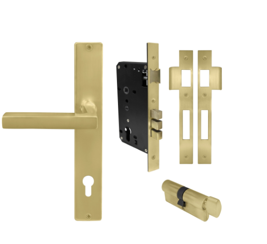 Windsor Premium NZ Federal Square Longplate Entrance Set - E85 Priced Per Set - Available in 13 Colours
