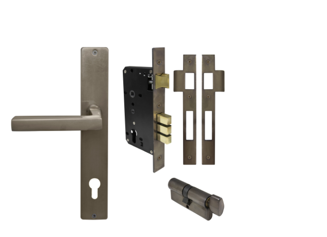 Windsor Premium NZ Federal Square Longplate Entrance Set - E85 Priced Per Set - Available in 13 Colours