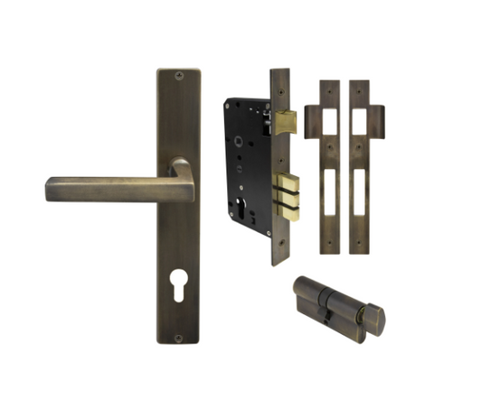 Windsor Premium NZ Federal Square Longplate Entrance Set - E85 Priced Per Set - Available in 13 Colours