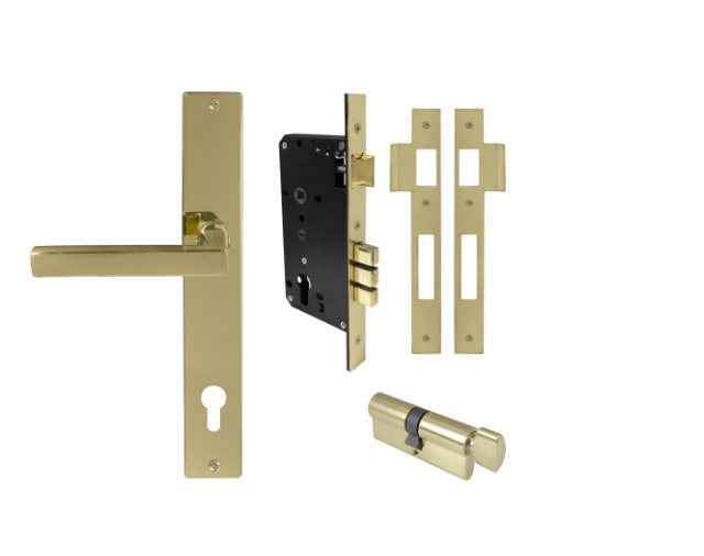 Windsor Premium NZ Federal Square Longplate Entrance Set - E85 Priced Per Set - Available in 13 Colours