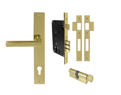 Windsor Premium NZ Federal Square Longplate Entrance Set - E85 Priced Per Set - Available in 13 Colours