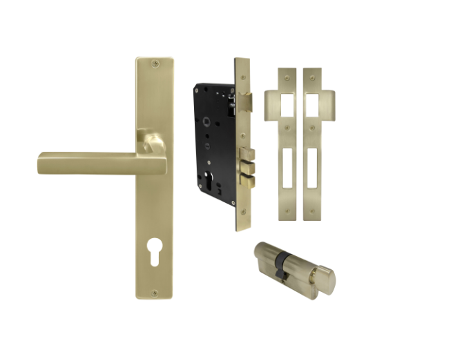 Windsor Premium NZ Federal Square Longplate Entrance Set - E85 Priced Per Set - Available in 13 Colours