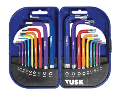 Tusk Heavy Duty Hex / Torx Key Set - 8pc ,9pc & 18pc