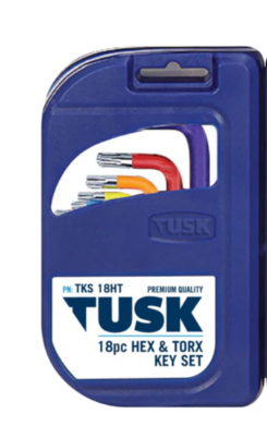 Tusk Heavy Duty Hex / Torx Key Set - 8pc ,9pc & 18pc