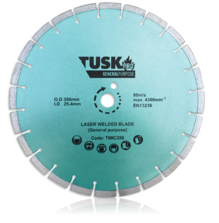 Tusk Heavy Duty General Purpose Blades -300mm x 3.0/2.0 x 10 x 25.4PH ,350mm x 3.2/2.2 x 12 x 25.4PH & 400mm x 3.2/2.4 x 12 x 25.4PH