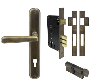 Windsor Premium NZ Villa Longplate Oval Entrance Set E85 Priced Per Set- Available in 13 Colours