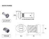 Carbine Australia Door Viewer - 132 Degree Large Allows Viewing from a Distance satin silver