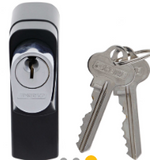 Carbine Australia Showcase Lock - 3 Modes - With 530 Cylinder C4 Keyway -Satin Chrome  and Black